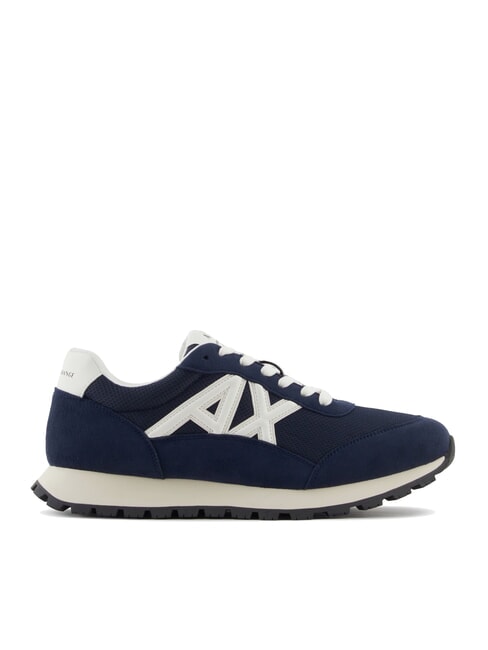 DROP MICROSUEDE Sneaker mit kontrastierendem Logo Marineblau + Cremewei&szlig; - Herrenschuhe