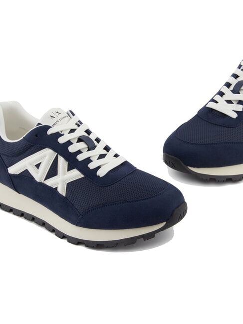 DROP MICROSUEDE Sneaker mit kontrastierendem Logo Marineblau + Cremewei&szlig; - Herrenschuhe