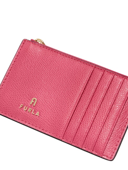 CAMELIA Flache Brieftasche aus Leder Samtrosa - Brieftaschen Damen