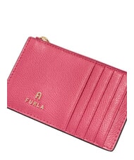FURLA CAMELIA Flache Brieftasche aus Leder Samtrosa - Brieftaschen Damen - 4