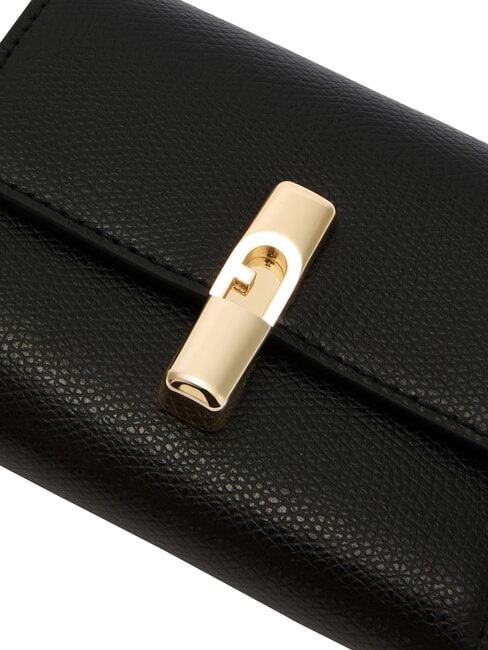 IRIDE Kompakte Ledergeldb&ouml;rse Schwarz - Brieftaschen Damen