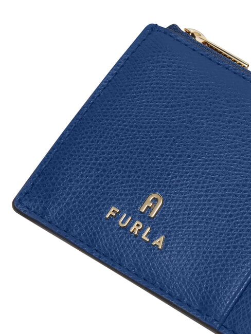CAMELIA Flache Brieftasche aus Leder Indigo - Brieftaschen Damen