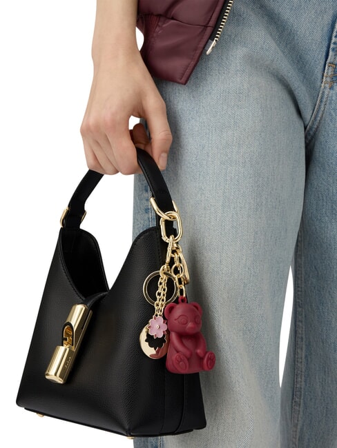 IRIDE Mini-Schultertasche aus Leder Schwarz - Damentaschen