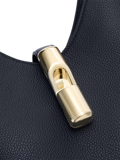 GOCCIA Schultertasche, Leder Tintenblau - Damentaschen