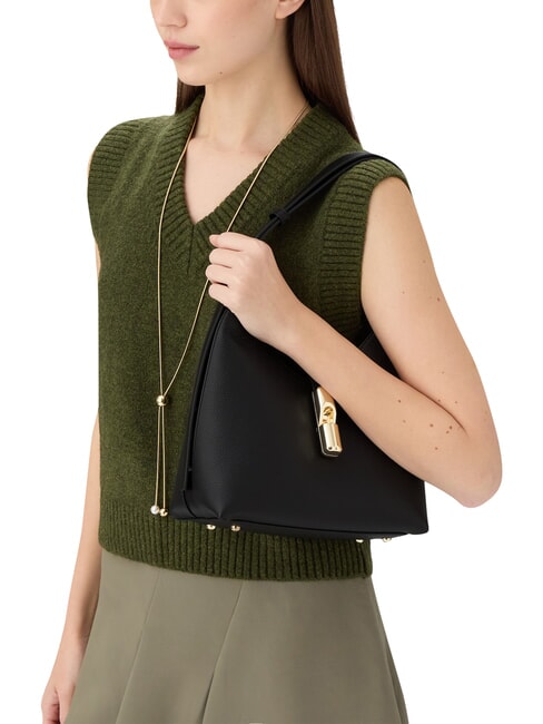 GOCCIA Schultertasche, Leder Schwarz - Damentaschen
