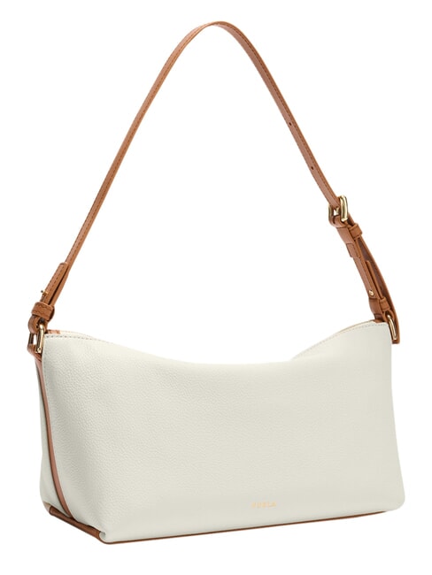 DEBBY Schultertasche, Leder Sahne + Brandy - Damentaschen