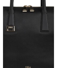 FURLA OLIVIA Einkaufstasche aus Leder Schwarz - Damentaschen - 6