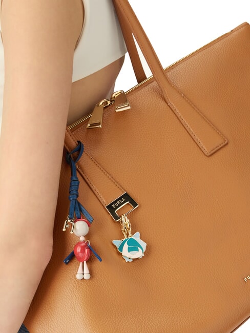 OLIVIA Einkaufstasche aus Leder Tabak - Damentaschen