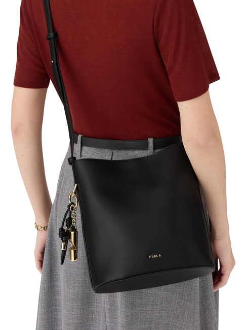 ROXIE Schultertasche, Leder Schwarz - Damentaschen