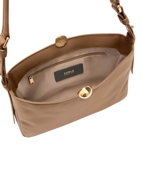 SFERA SOFT  Umh&auml;ngetasche aus Leder Toffee - Damentaschen