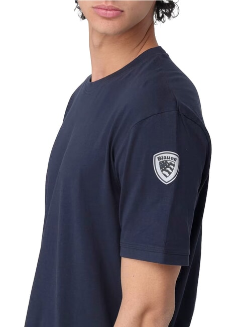 HANSON Kurz&auml;rmeliges Baumwoll-T-Shirt Blau - Herren-T-Shirts