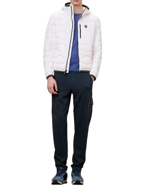 WAVE Kurze, wattierte Daunenjacke mit Kapuze optisches Wei&szlig; - Daunenjacken f&uuml;r Herren