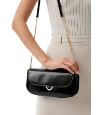 COCCINELLE DEW SHINY CALF Mini-Schultertasche Schwarz - Damentaschen - 5