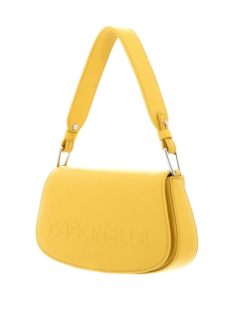 MYRTHA MAXI LOG Schultertasche aus Leder mit Schulterriemen sonnig - Damentaschen