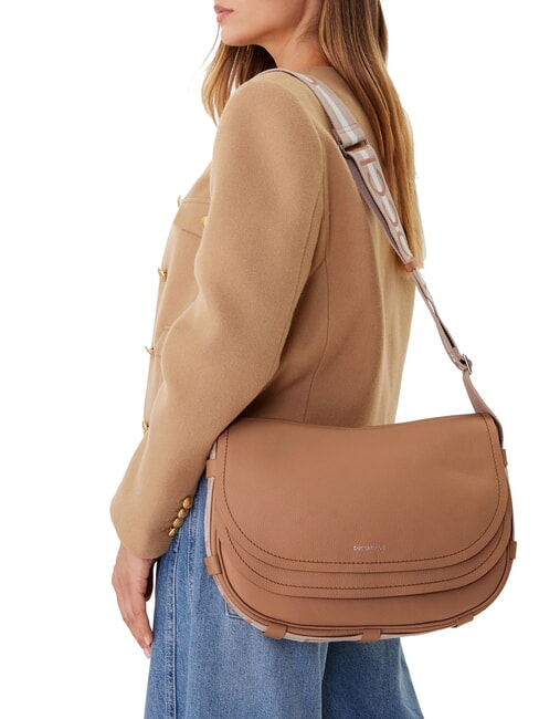 RAQUEL L Umh&auml;ngetasche, Leder Schwarz Rot - Damentaschen