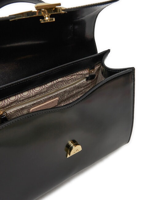 DEW SHINY CALF Handtasche mit Schulterriemen Schwarz - Damentaschen