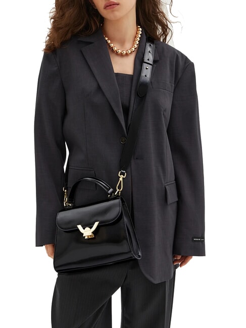 DEW SHINY CALF Handtasche mit Schulterriemen Schwarz - Damentaschen