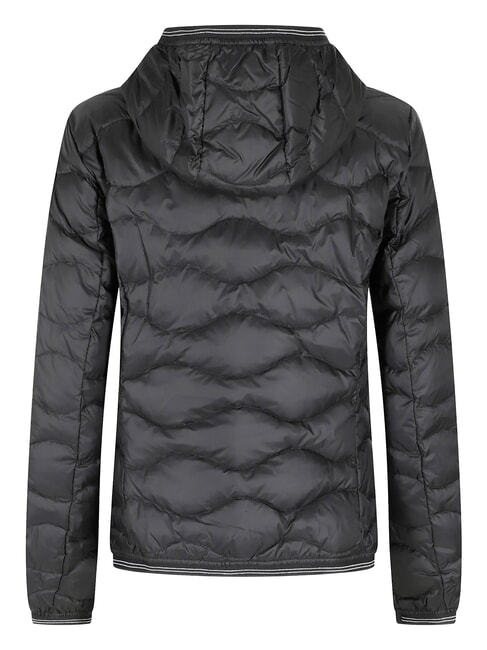 CAMELIA Kurze, wattierte Daunenjacke mit Kapuze Schwarz - Daunenjacken f&uuml;r Damen