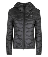 BLAUER CAMELIA Kurze, wattierte Daunenjacke mit Kapuze Schwarz - Daunenjacken f&uuml;r Damen - 5