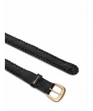 CALVIN KLEIN CLASSIC BUCKLE Lederg&uuml;rtel Schwarz / Antik-Hellgold - G&uuml;rtel - 2