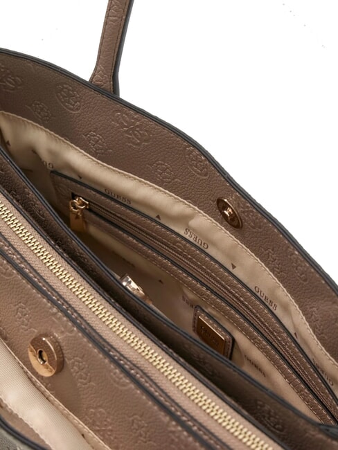 ANISE Umh&auml;ngetasche Logo in dunklem Taupe - Damentaschen