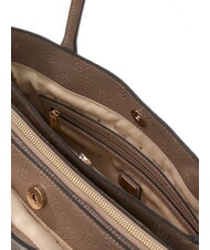 GUESS ANISE Umh&auml;ngetasche Logo in dunklem Taupe - Damentaschen - 3