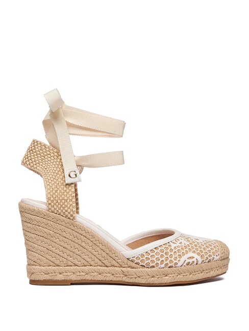 CHEYIN Espadrille-Sandalen mit 10 cm Absatz wei&szlig; nat&uuml;rlich - Damenschuhe