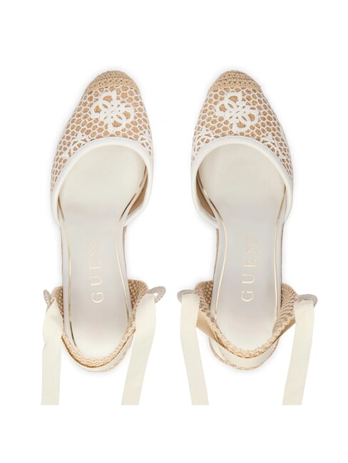 CHEYIN Espadrille-Sandalen mit 10 cm Absatz wei&szlig; nat&uuml;rlich - Damenschuhe