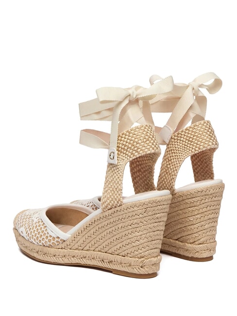 CHEYIN Espadrille-Sandalen mit 10 cm Absatz wei&szlig; nat&uuml;rlich - Damenschuhe