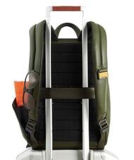 PIQUADRO RUSSEL Lederrucksack f&uuml;r 15,6"-Laptop GR&Uuml;N - PC-Rucks&auml;cke - 3