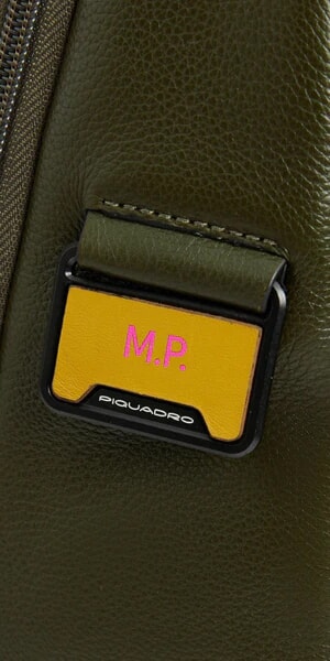 RUSSEL Lederrucksack f&uuml;r 15,6"-Laptop GR&Uuml;N - PC-Rucks&auml;cke