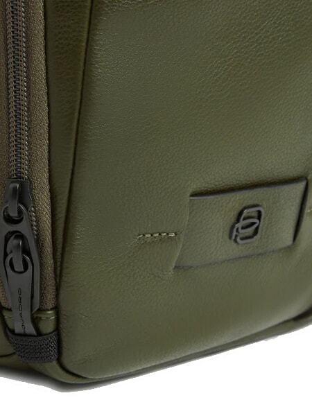 RUSSEL Lederrucksack f&uuml;r 15,6"-Laptop GR&Uuml;N - PC-Rucks&auml;cke