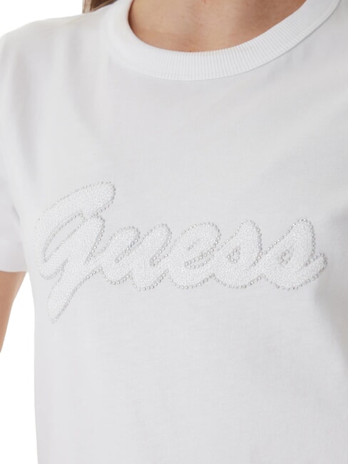 3D SCRIPT Baumwoll-T-Shirt purwei&szlig; - T-Shirts und Tops f&uuml;r Damen
