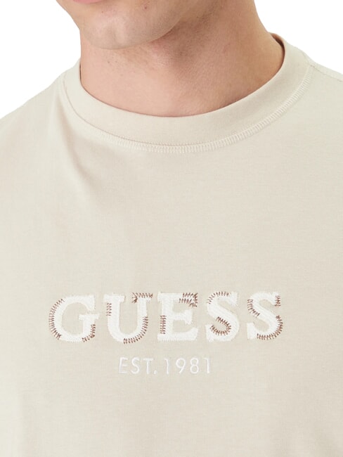 LOGO CONTRAST Baumwoll-T-Shirt helle Eiche - Herren-T-Shirts