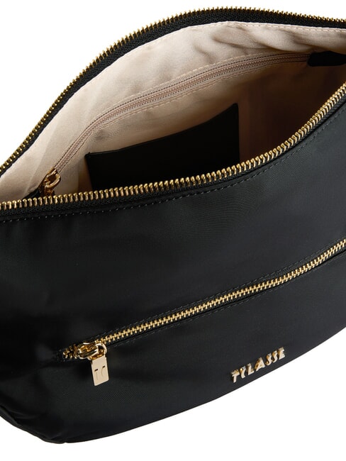 BREEZE NYLON Schultertasche, halbmondf&ouml;rmig Schwarz - Damentaschen