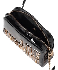 LOVE MOSCHINO ENAMELED Schultertasche, gl&auml;nzend Schwarz - Damentaschen - 3