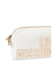 LOVE MOSCHINO ENAMELED Schultertasche, gl&auml;nzend Wei&szlig; - Damentaschen - 3