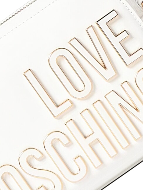 ENAMELED Schultertasche, gl&auml;nzend Wei&szlig; - Damentaschen