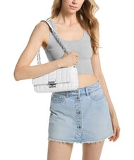 MICHAEL KORS TRIBECA Schultertasche, Leder Wei&szlig; - Damentaschen - 3