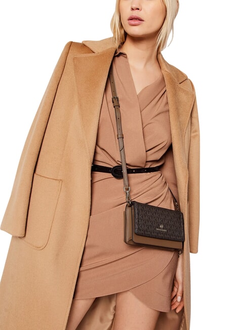 JET SET Mini-Schultertasche aus Leder braun - Damentaschen