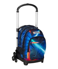 SEVEN MAPSET BOY 3-r&auml;driger Trolley-Rucksack, abnehmbar blautief - Rucks&auml;cke mit Trolleyfunktion - 7