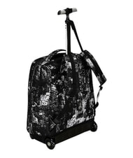 INVICTA FANTASY GRS 2-r&auml;driger Trolley-Rucksack, fest Stadt schwarz - Rucks&auml;cke mit Trolleyfunktion - 3