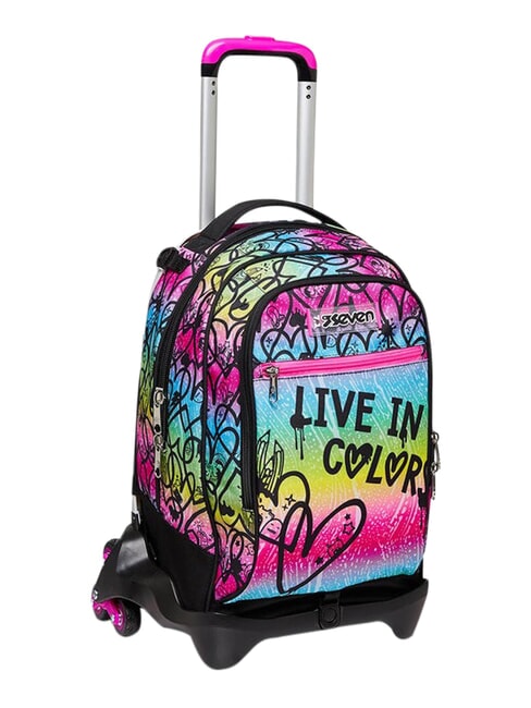 COLOUR EXPRESSION 3-r&auml;driger Trolley-Rucksack, abnehmbar RHODAMINROT - Rucks&auml;cke mit Trolleyfunktion