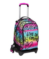 SEVEN COLOUR EXPRESSION 3-r&auml;driger Trolley-Rucksack, abnehmbar RHODAMINROT - Rucks&auml;cke mit Trolleyfunktion - 9