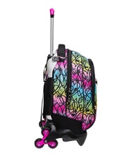 SEVEN COLOUR EXPRESSION 3-r&auml;driger Trolley-Rucksack, abnehmbar RHODAMINROT - Rucks&auml;cke mit Trolleyfunktion - 2