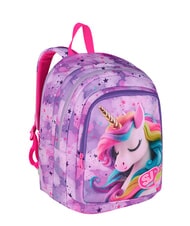 SJGANG FABLE JOURNEY Rucksack mit zwei F&auml;chern violett - Rucks&auml;cke f&uuml;r Schule &amp; Freizeit - 6