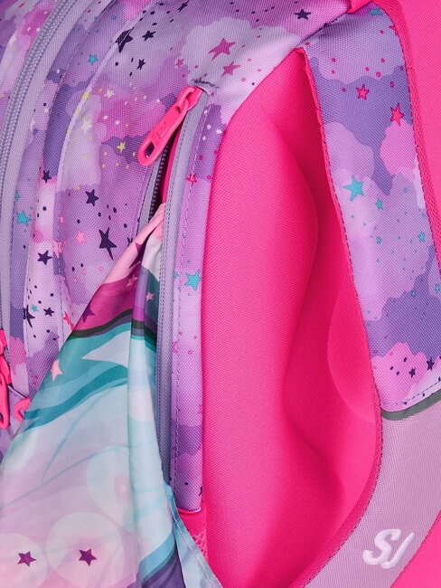 FABLE JOURNEY Rucksack mit zwei F&auml;chern violett - Rucks&auml;cke f&uuml;r Schule &amp; Freizeit