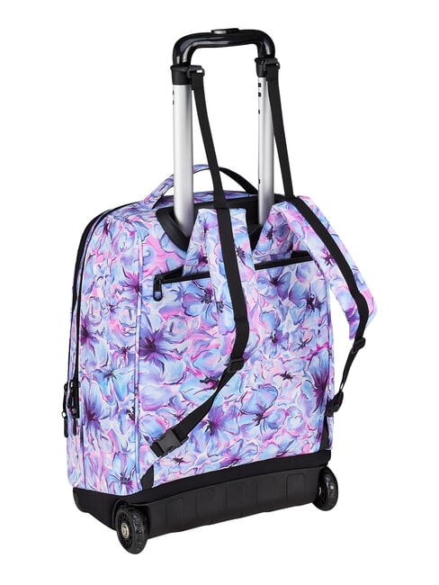 FANTASY GRS 2-r&auml;driger Trolley-Rucksack, fest helle Blumen - Rucks&auml;cke mit Trolleyfunktion