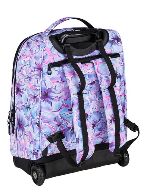 FANTASY GRS 2-r&auml;driger Trolley-Rucksack, fest helle Blumen - Rucks&auml;cke mit Trolleyfunktion
