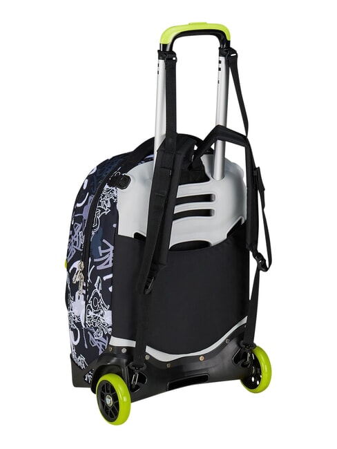NEW TECH BOY Abnehmbarer 2-Rad-Trolley-Rucksack Stahlgrau - Rucks&auml;cke mit Trolleyfunktion
